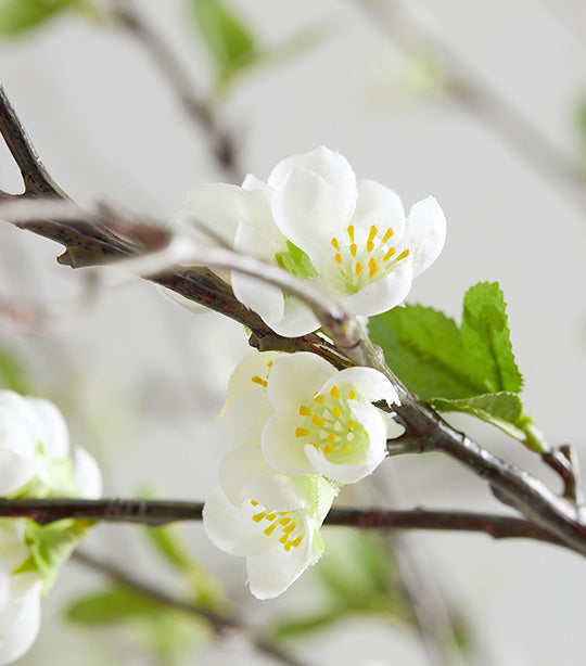 Faux Oversized White Blossom Branch