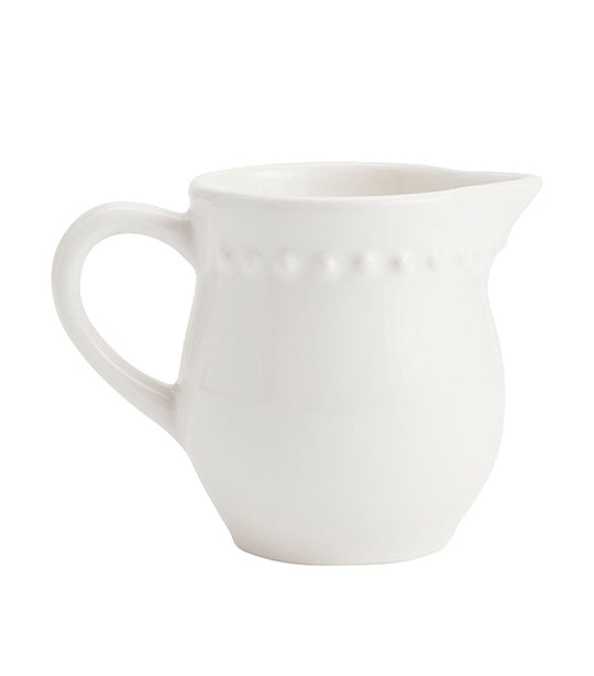 Emma Beaded Stoneware - White