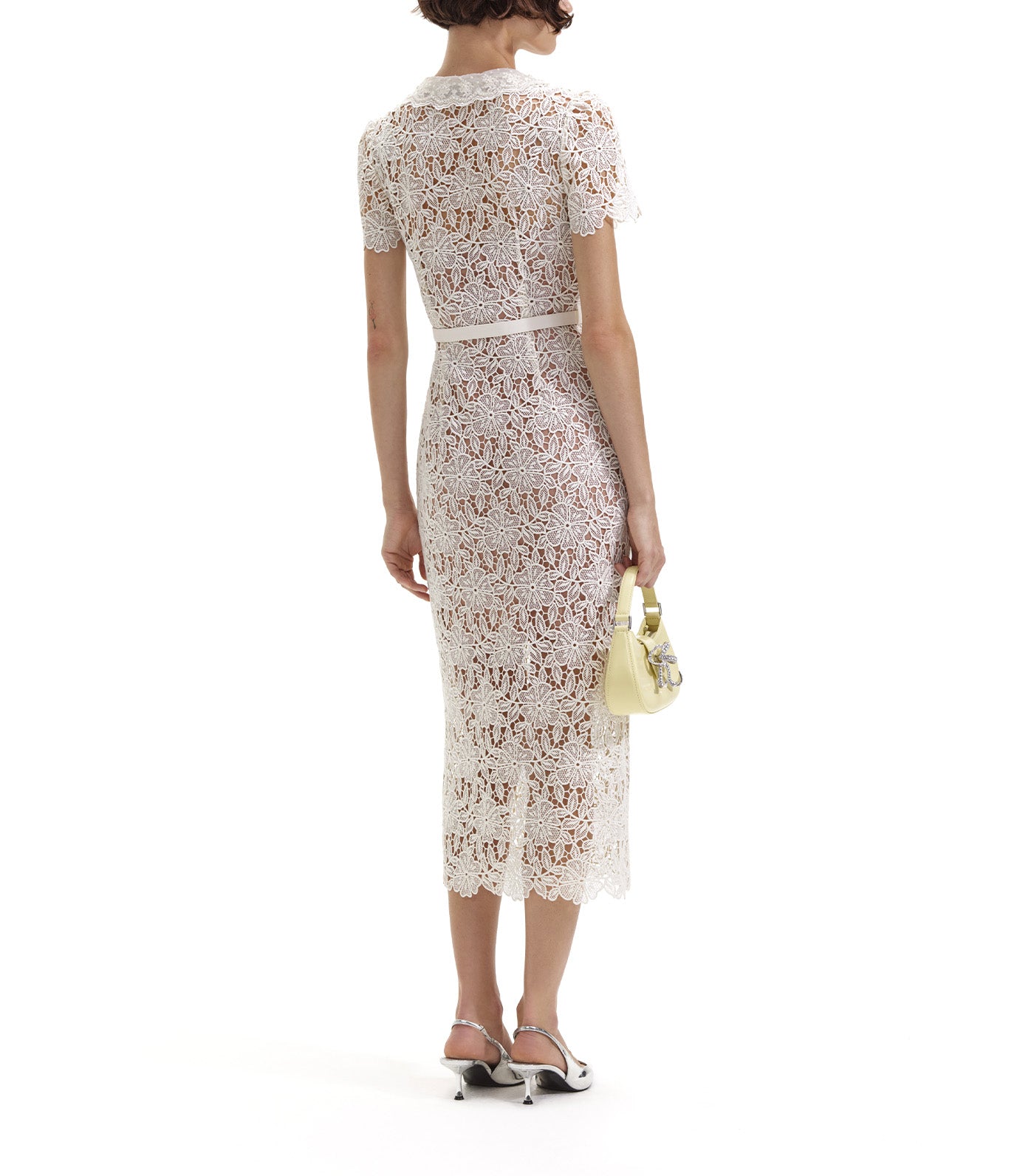 Lace Midi Dress Cream