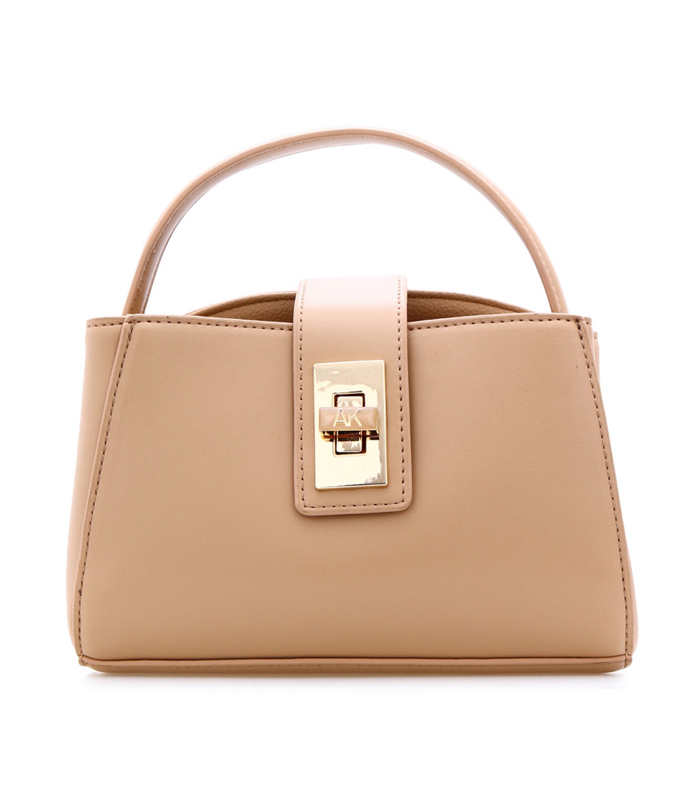 Mini Top Handle with Enamel Turn Lock Latte