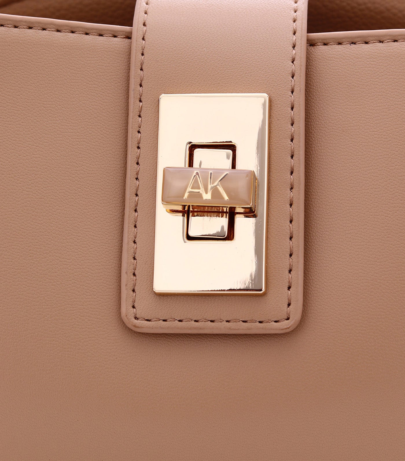 Mini Top Handle with Enamel Turn Lock Latte