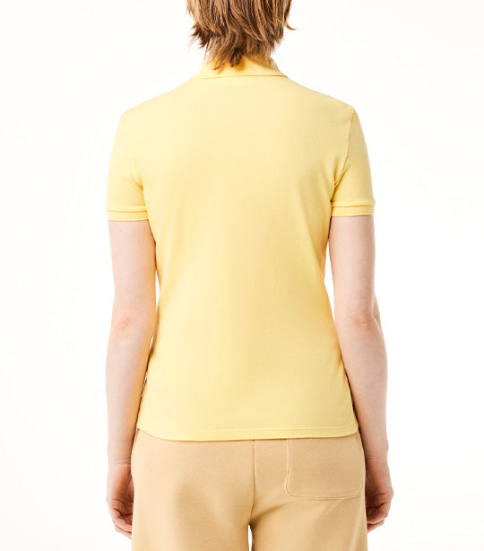 Women's Lacoste Stretch Cotton Piqué Polo Shirt Yellow