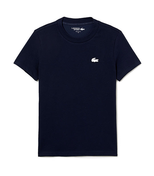 Women's Lacoste SPORT Organic Cotton Jersey T-Shirt Navy Blue