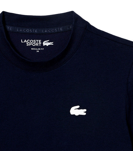 Women's Lacoste SPORT Organic Cotton Jersey T-Shirt Navy Blue