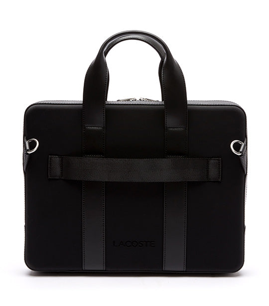 Men's Chantaco Piqué Leather Extra Slim Computer Bag Noir