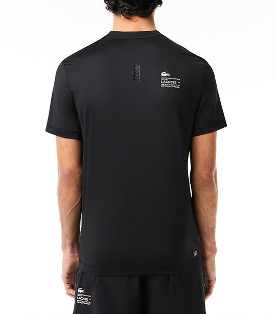 Men’s Lacoste Sport Slim Fit Stretch Jersey T-shirt Black