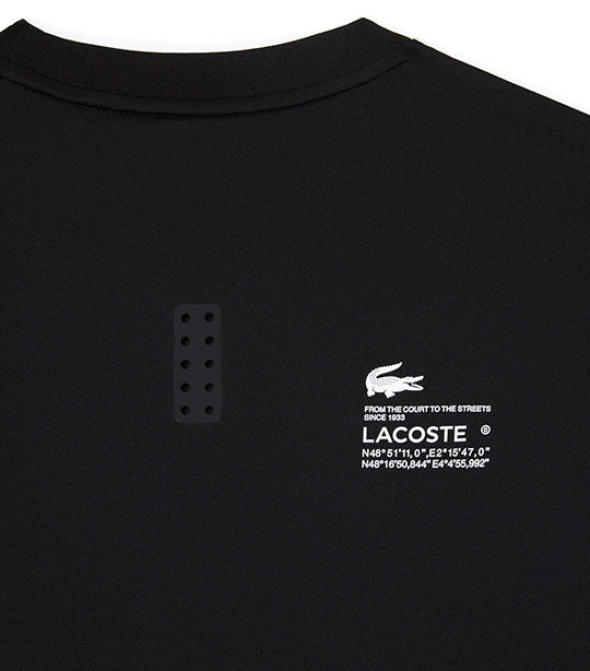 Men’s Lacoste Sport Slim Fit Stretch Jersey T-shirt Black