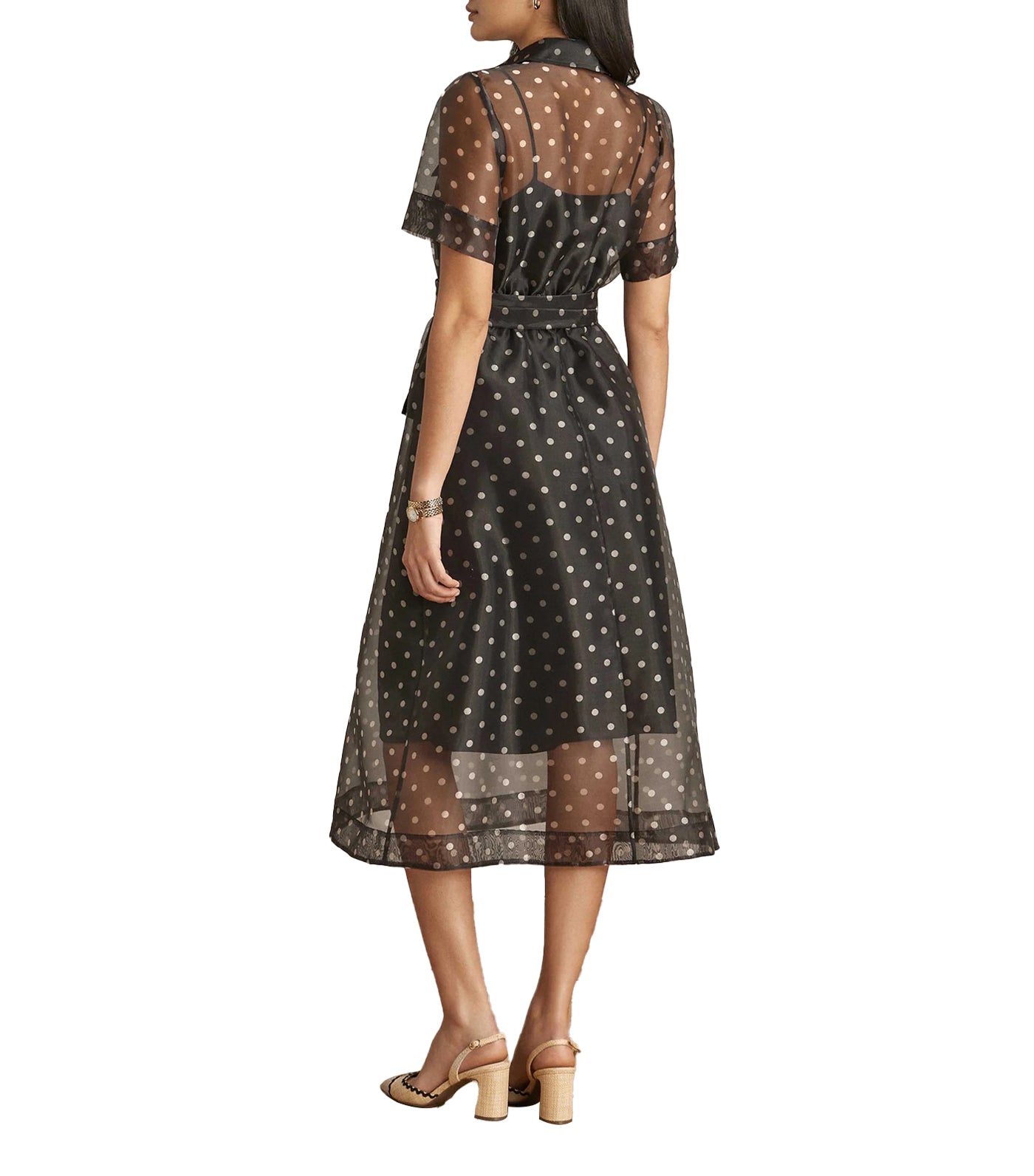Polka Dot Camp Pocket Dress Anne Black/Anne White