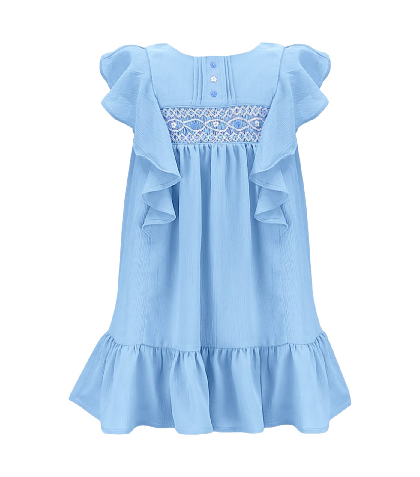 Periwinkle Juliette Girls Smocked Tunic Dress Blue