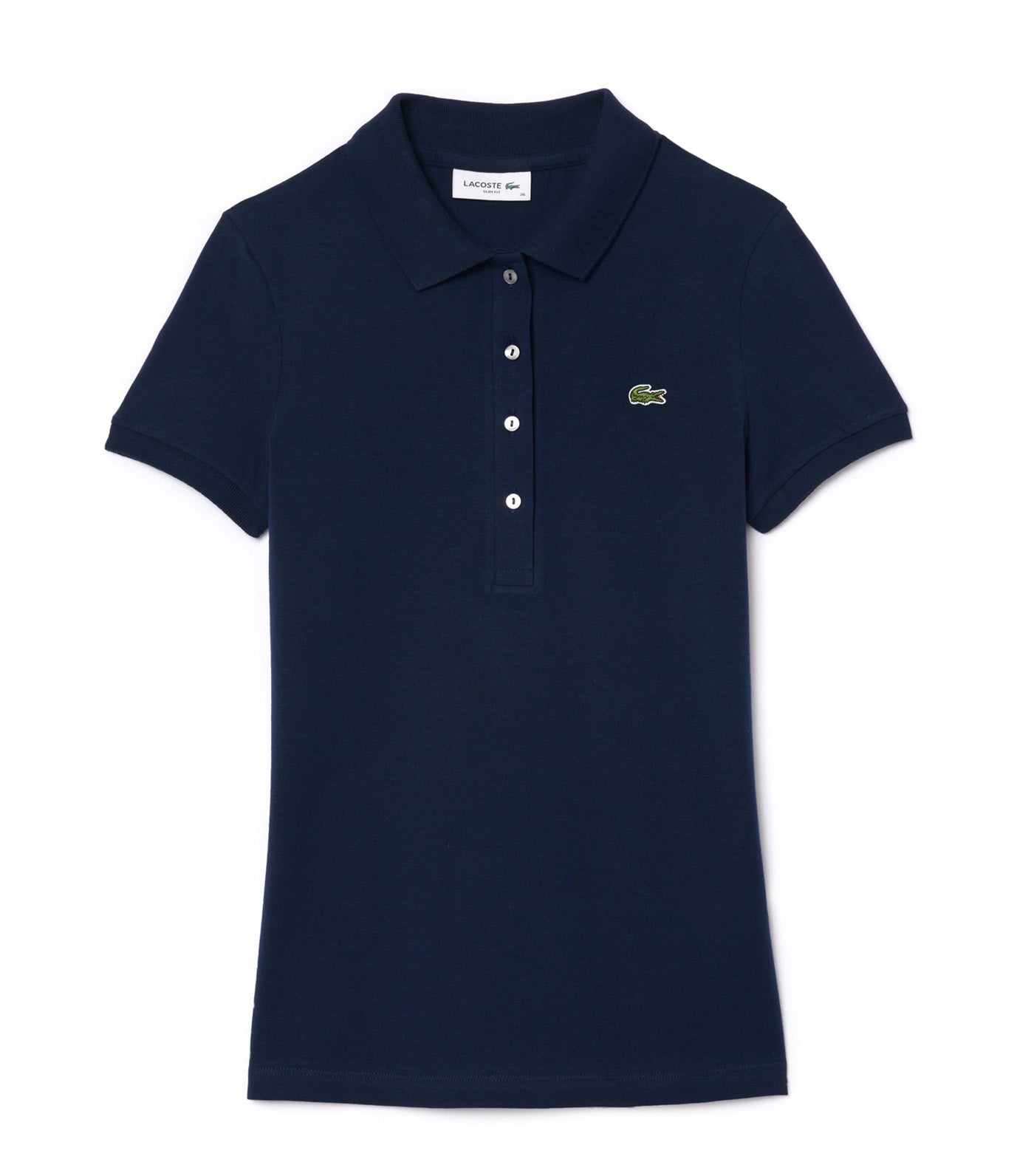 Slim Fit Stretch Cotton Jersey Polo Shirt Navy Blue