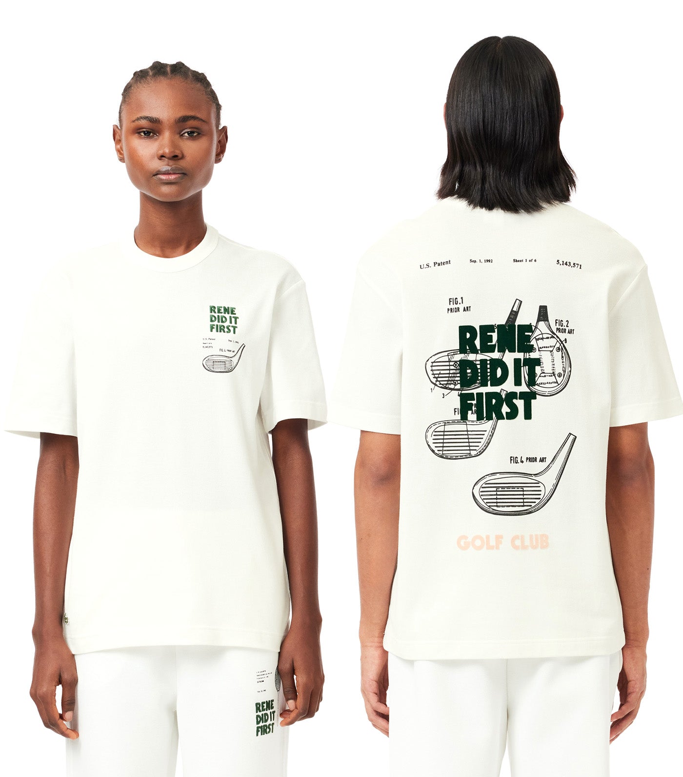 Patent Back Piqué T-shirt Flour/Golf