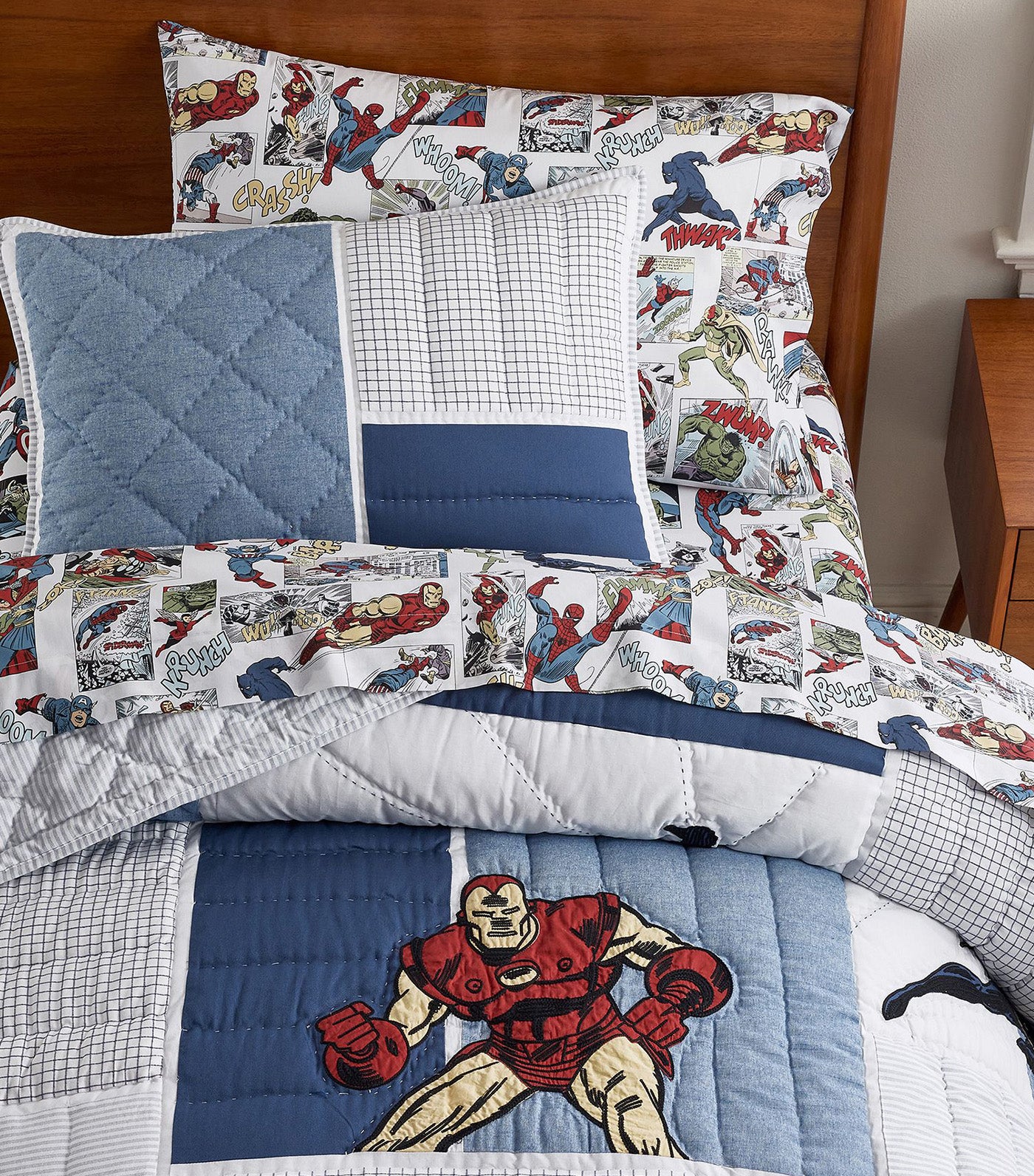 Marvel Heritage Quilt and Shams, Multicolor