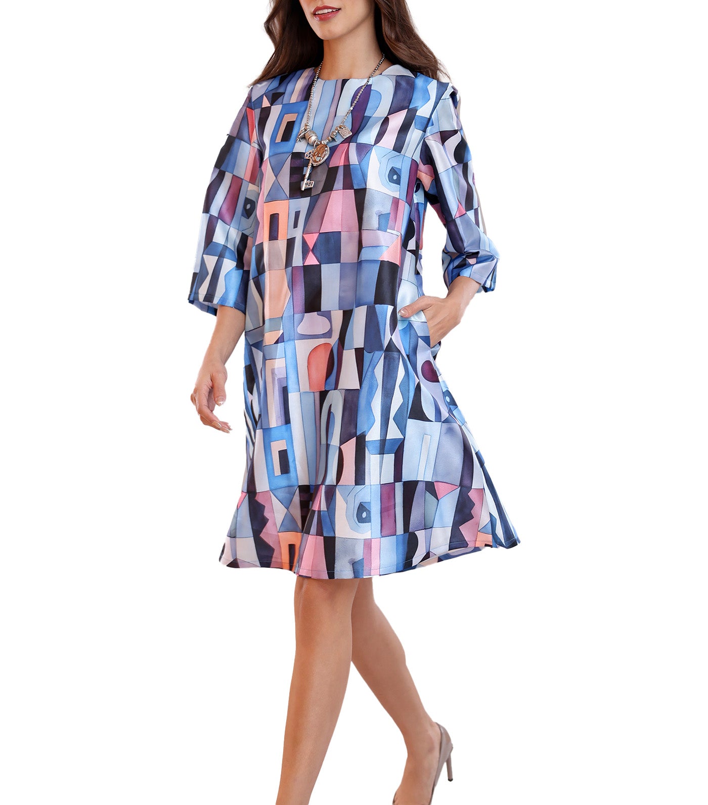 Noassy A-Line Dress with Sash