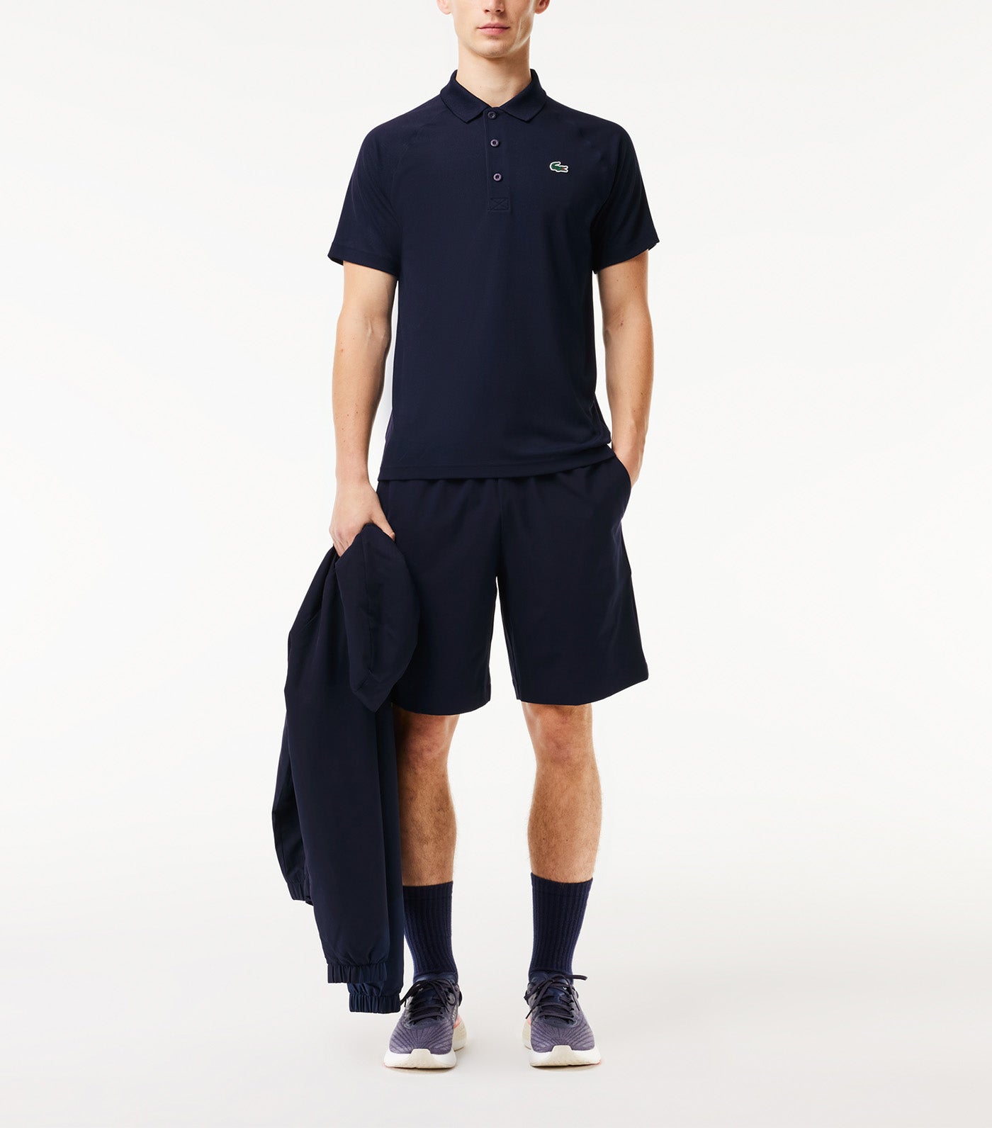 Men's Sport Abrasion-Resistant Interlock Polo Navy Blue
