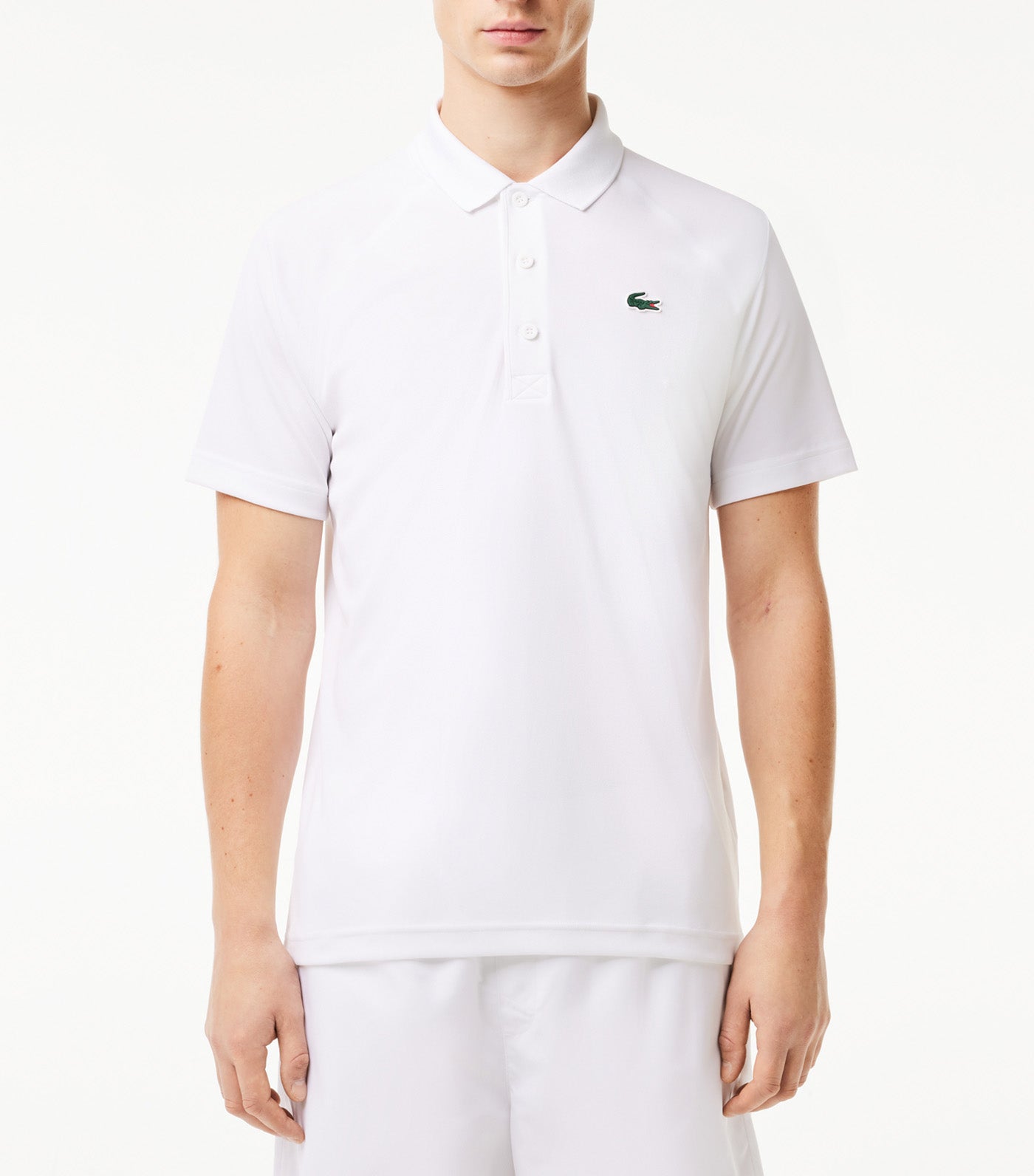 Men'S Sport Abrasion-Resistant Interlock Polo White
