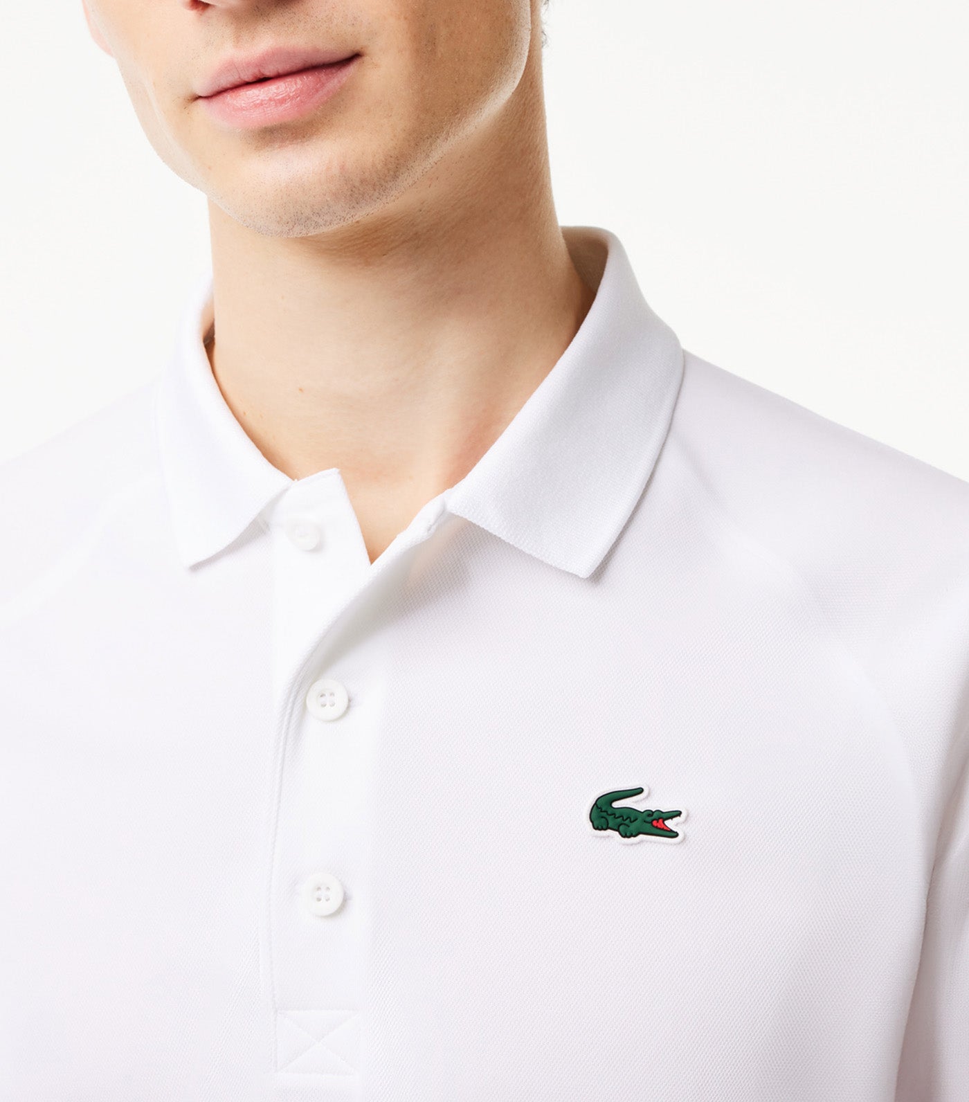 Men'S Sport Abrasion-Resistant Interlock Polo White