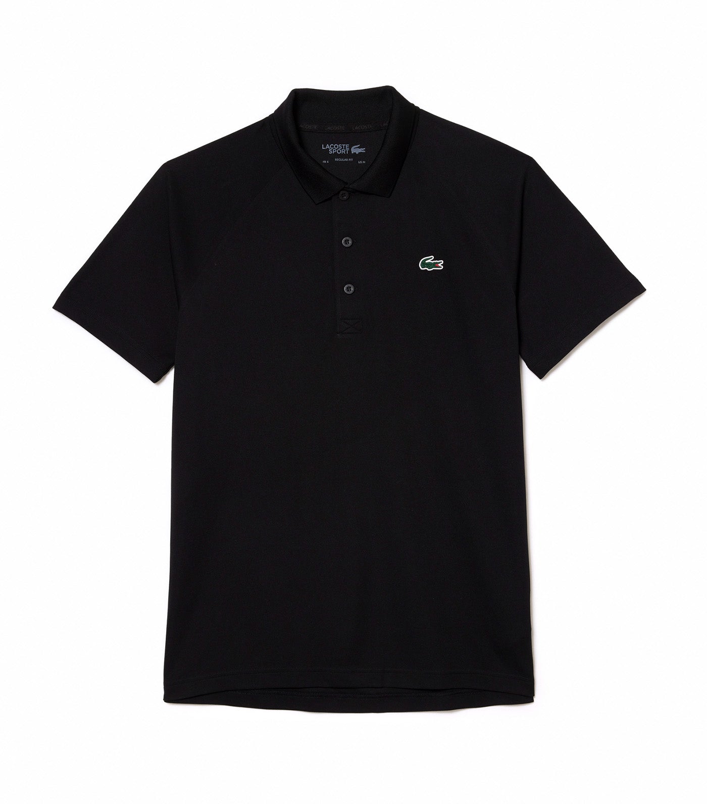 Men's Lacoste Sport Breathable Run-Resistant Interlock Polo Shirt Black