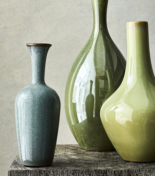 Glazed Ceramic Vases Cool
