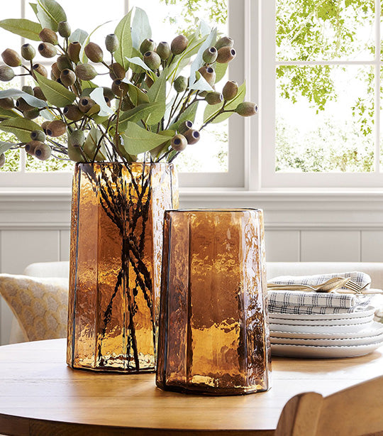 Hammered Café Recycled Hurricane Candleholder