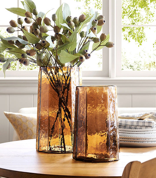 Hammered Café Recycled Hurricane Candleholder