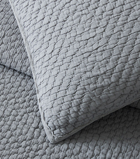 Reflections Matelasse Quilt Shams Arctic Blue