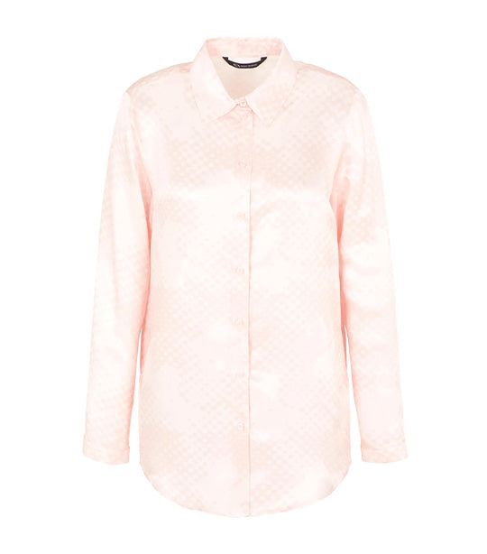Printed Viscose Sheen Twill Button Up Shirt