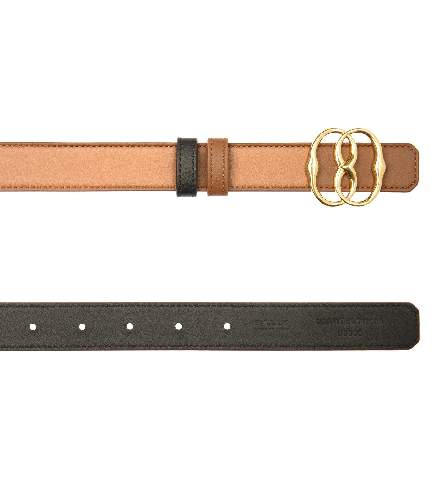 Emblem 25mm Leather Belt Brown