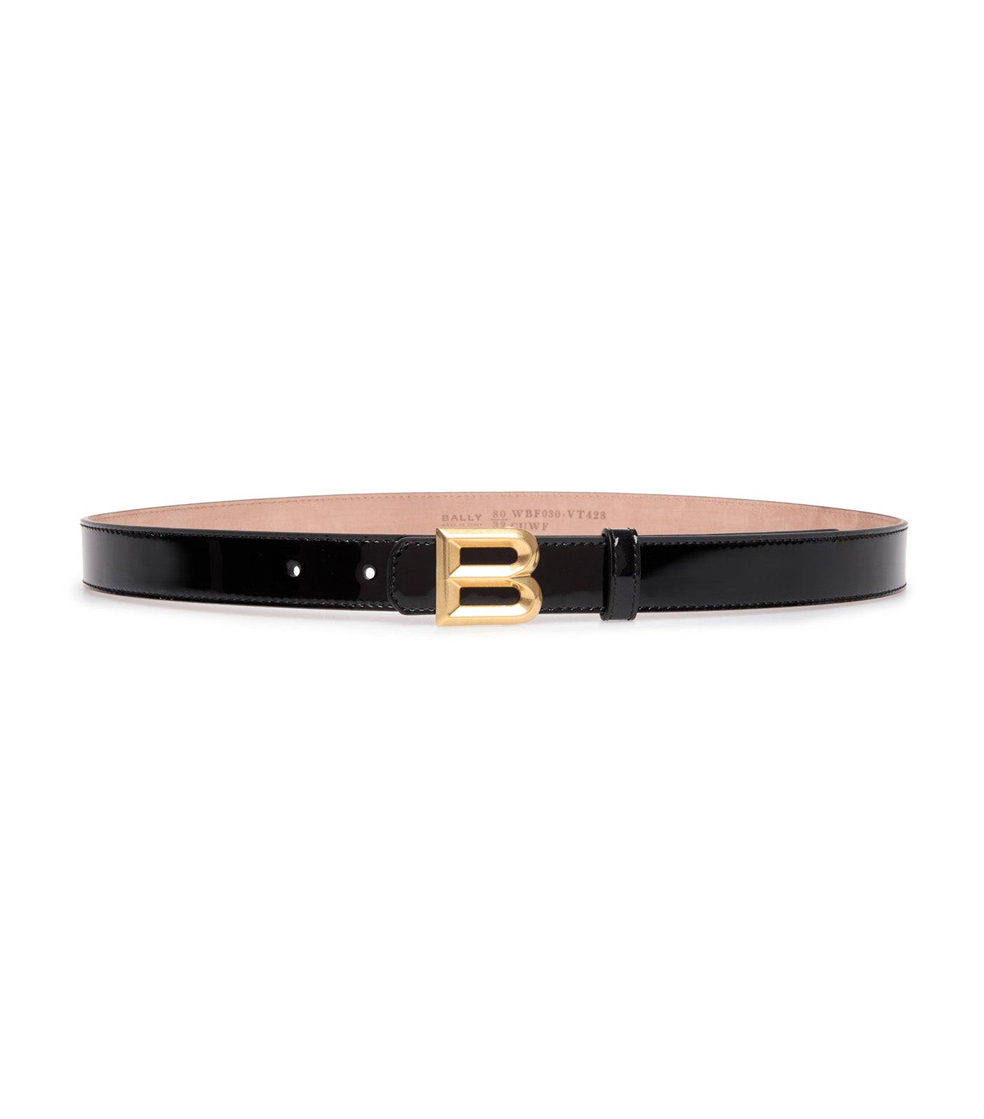 B Bold 25mm Leather Belt Black