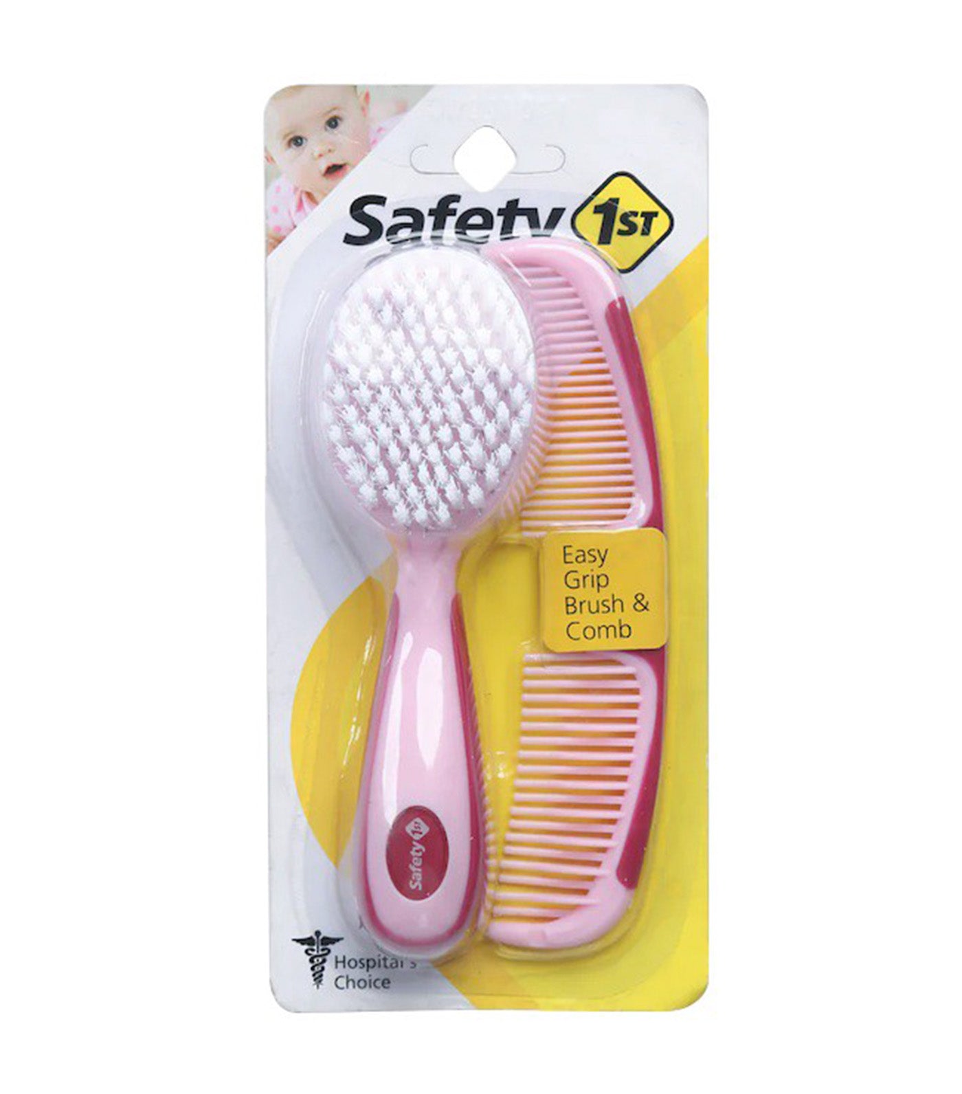 (IH172) Easy Grip Brush and Comb Raspberry