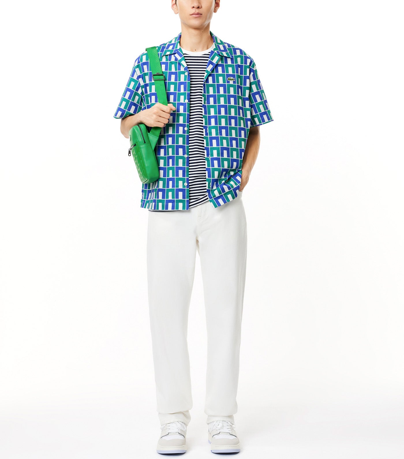 Short Sleeved Robert George Print Shirt Mascarpone/Sloe 0/Undergrowth Green