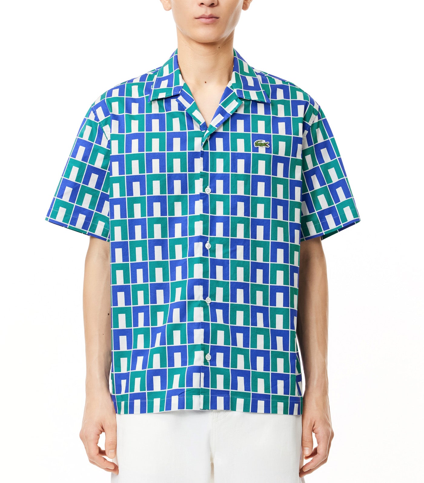 Short Sleeved Robert George Print Shirt Mascarpone/Sloe 0/Undergrowth Green