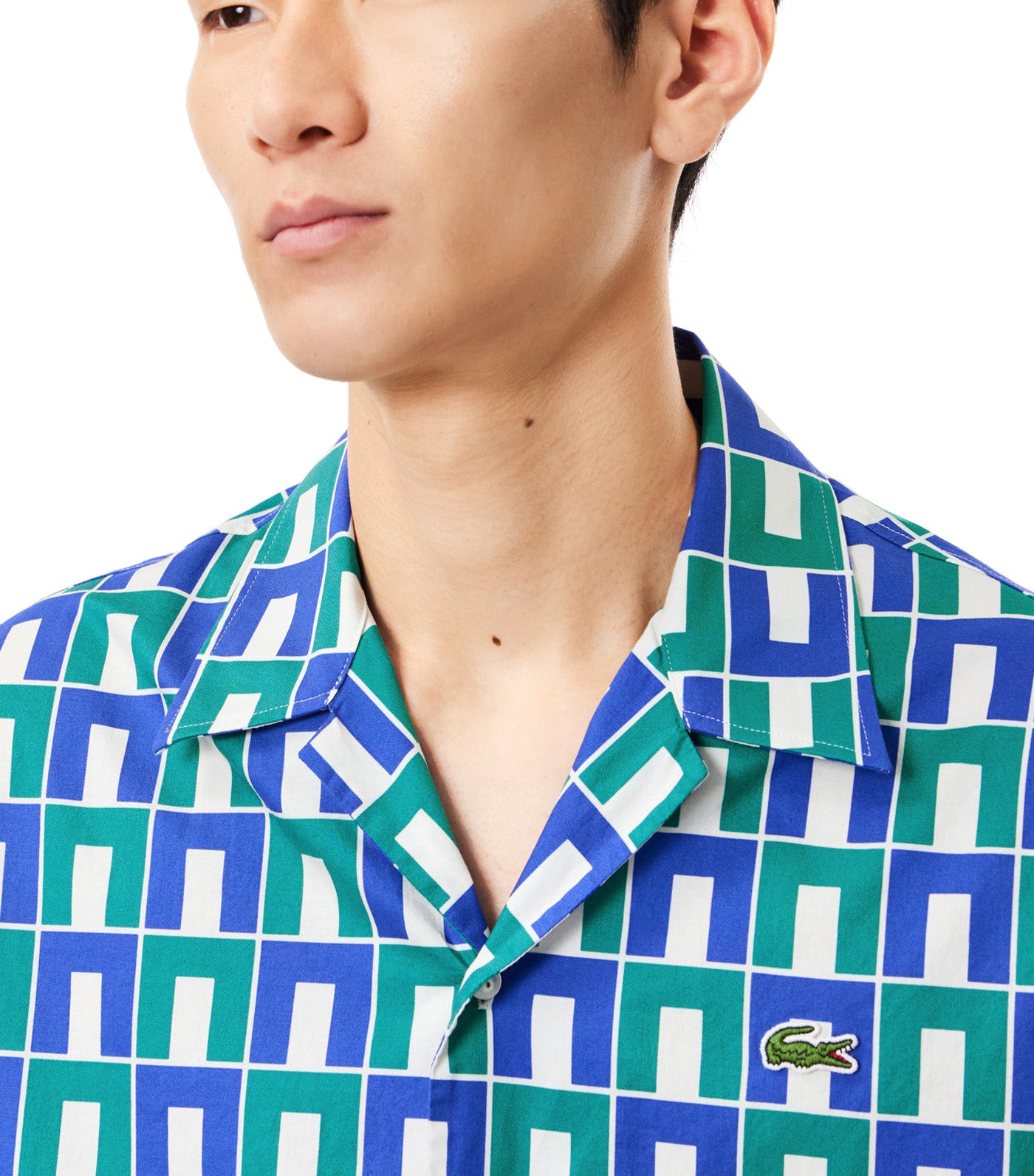 Short Sleeved Robert George Print Shirt Mascarpone/Sloe 0/Undergrowth Green