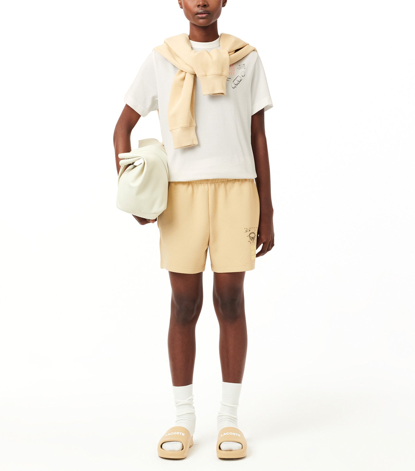 Patent Back Piqué T-Shirt Flour/Polo