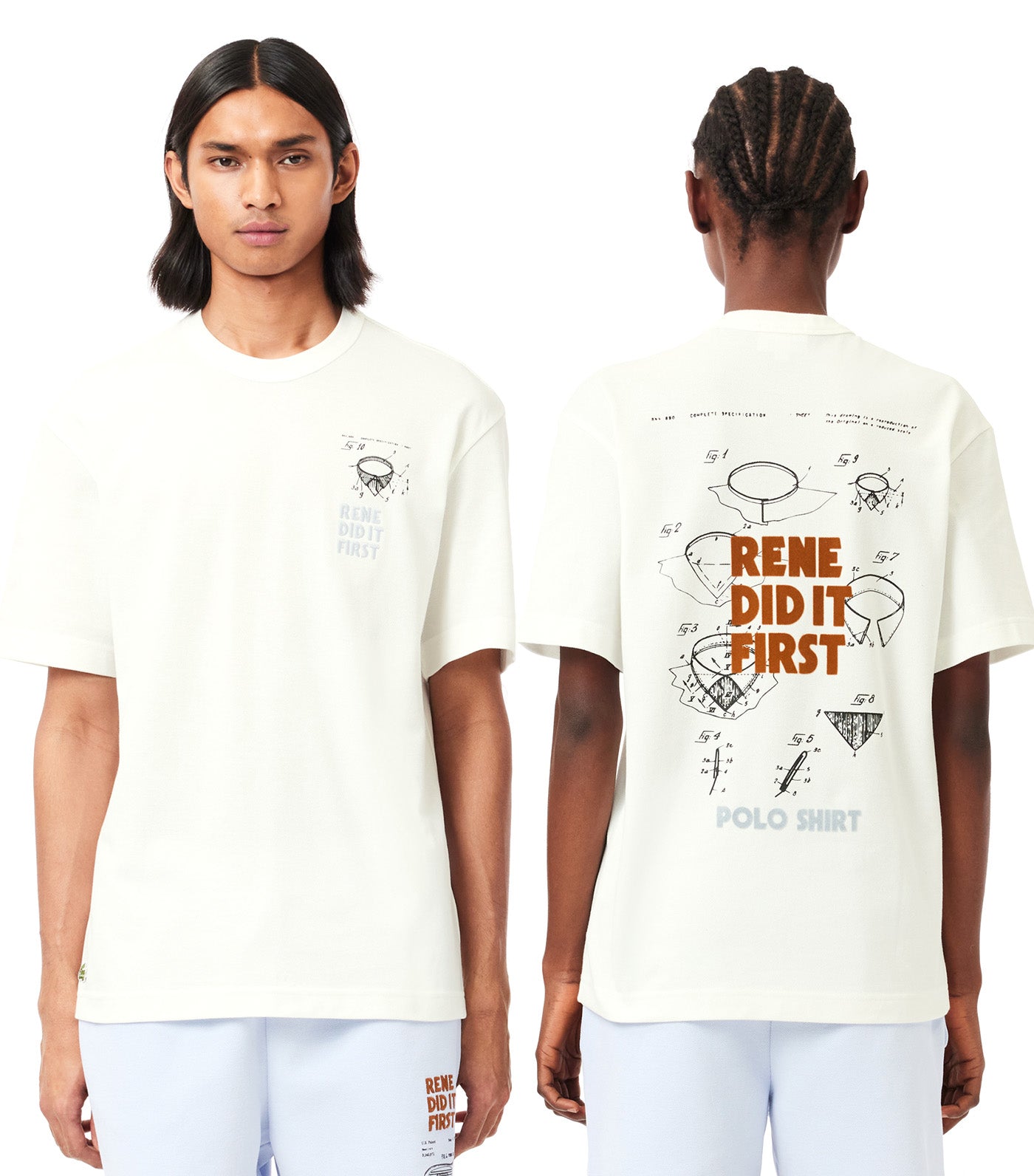 Patent Back Piqué T-Shirt Flour/Polo