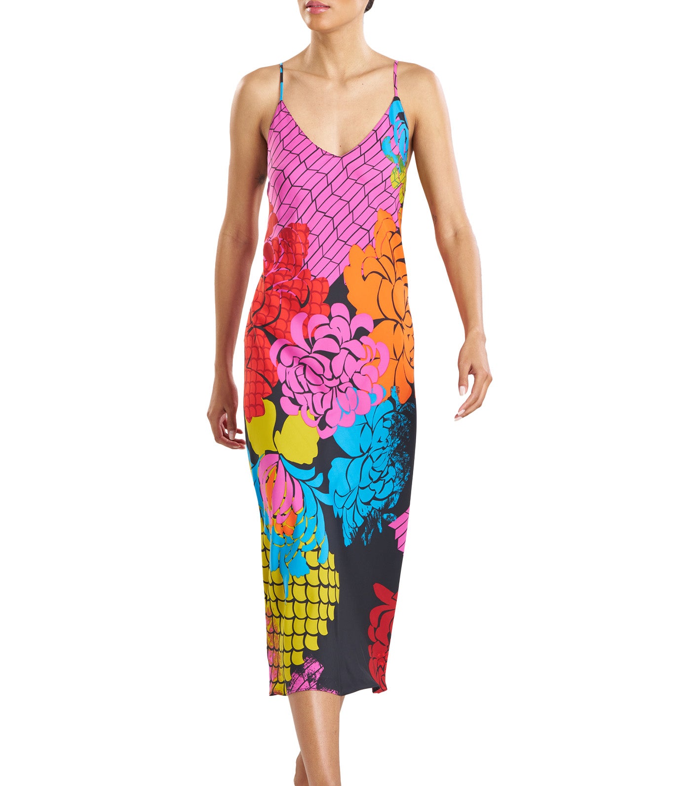 Rimini Gown Black Multi