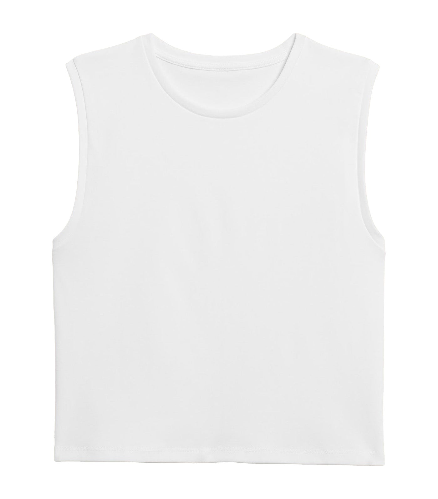Refined Crop Tank White