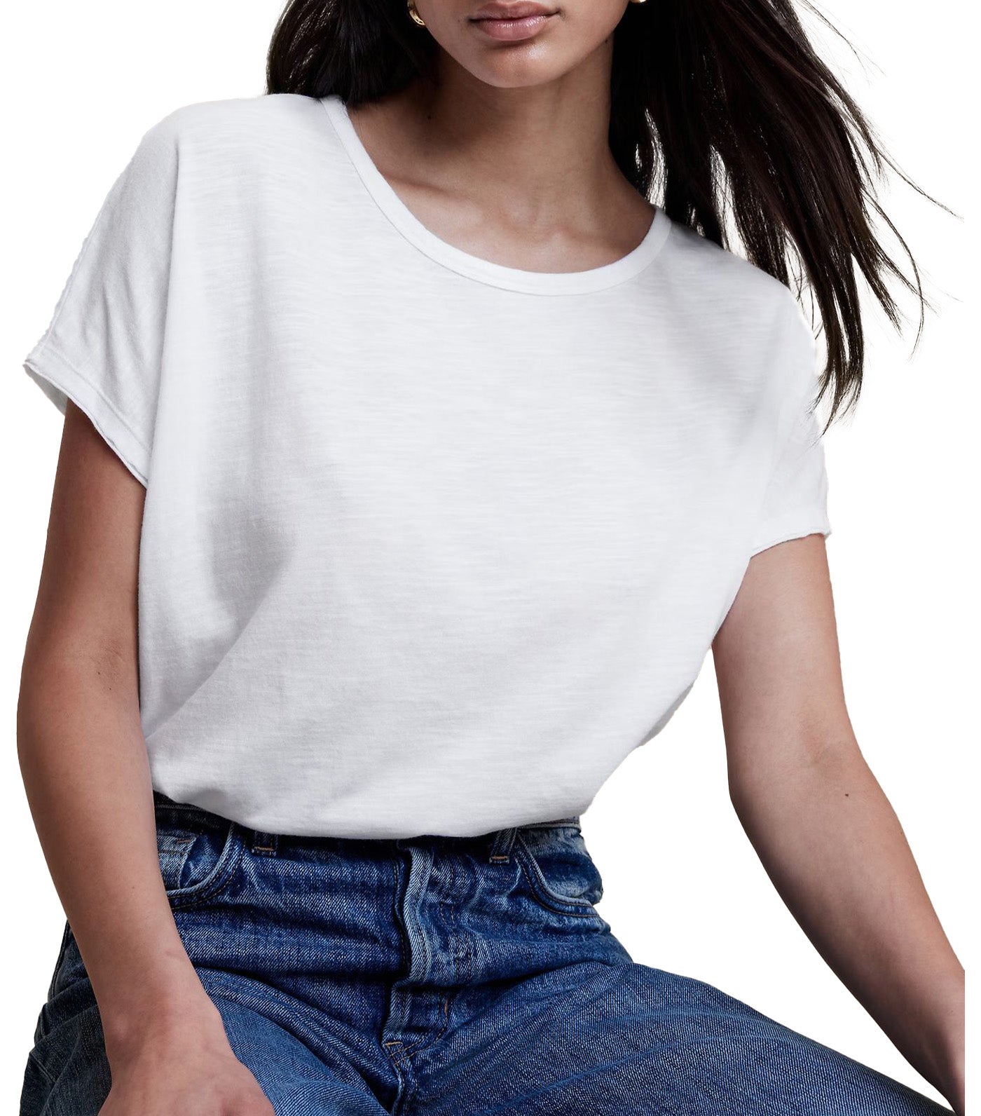 Slub Crew-Neck T-Shirt White