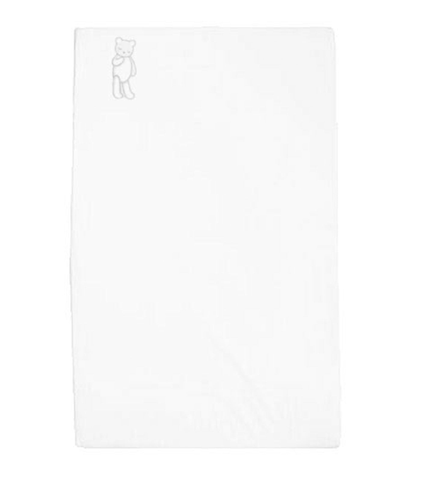 Nommoc Mini Fitted Sheet by 10mois Goodnight Bear White