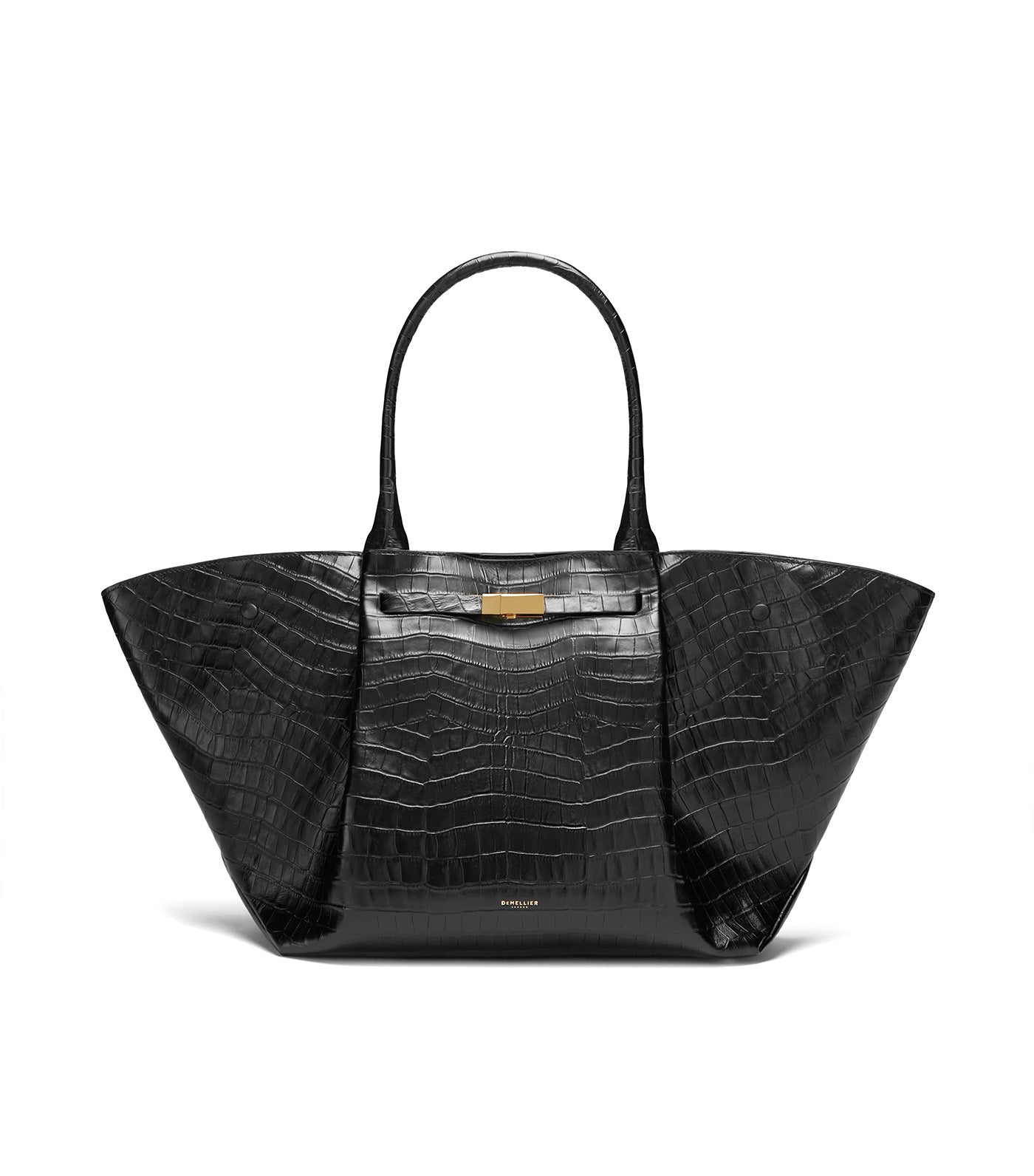 The New York Tote Black Croc