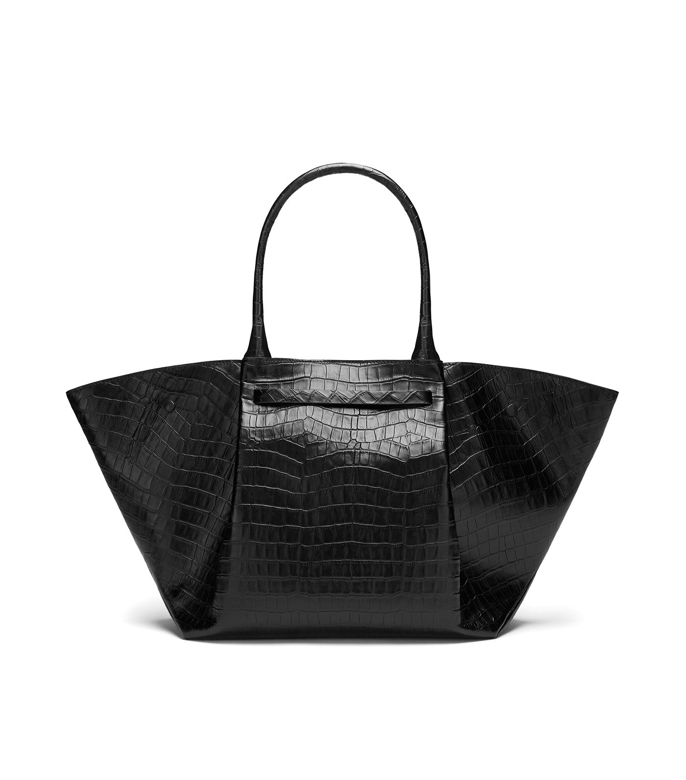 The New York Tote Black Croc