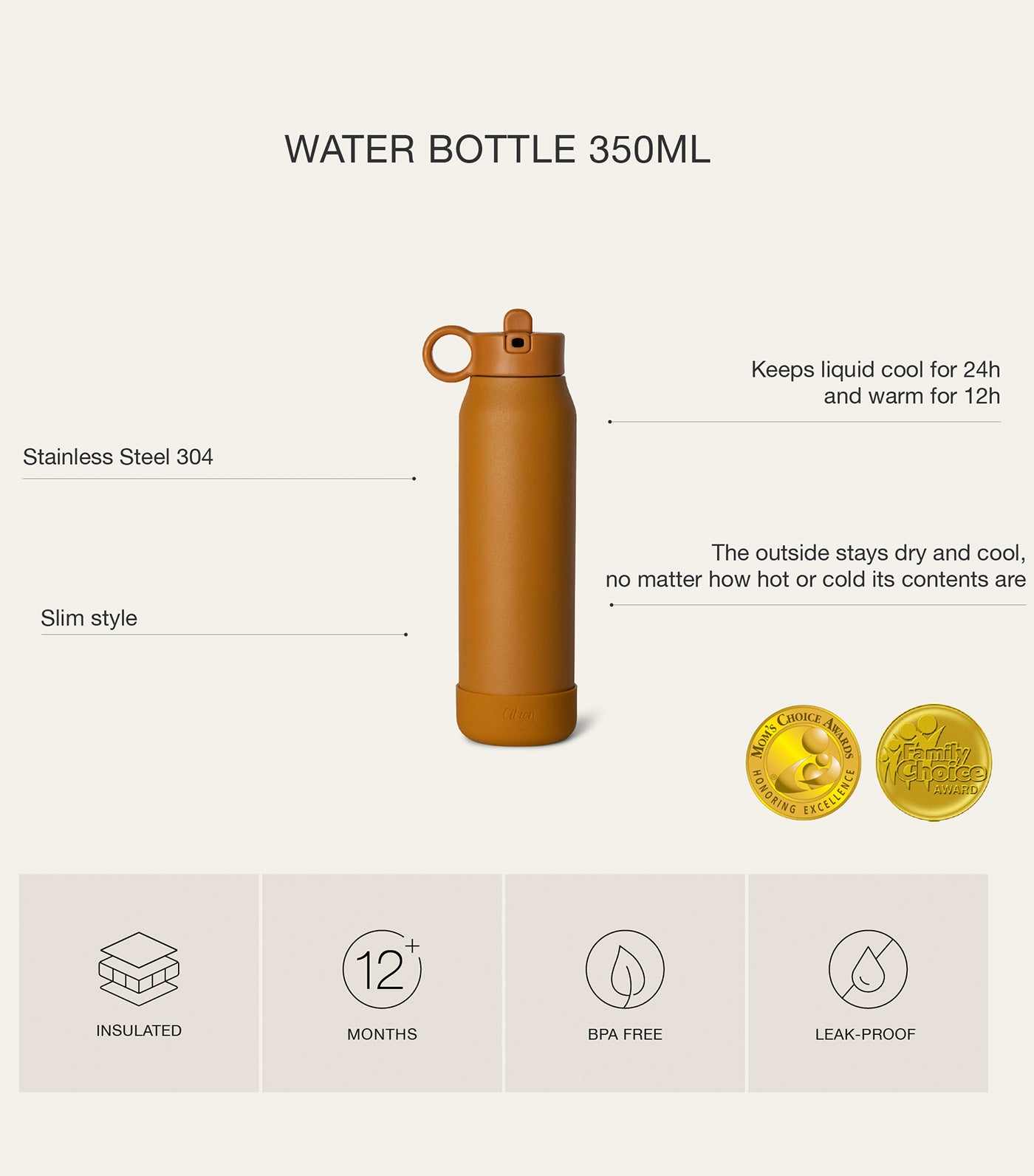 350ml Small Water Bottle Stormy Unicorn