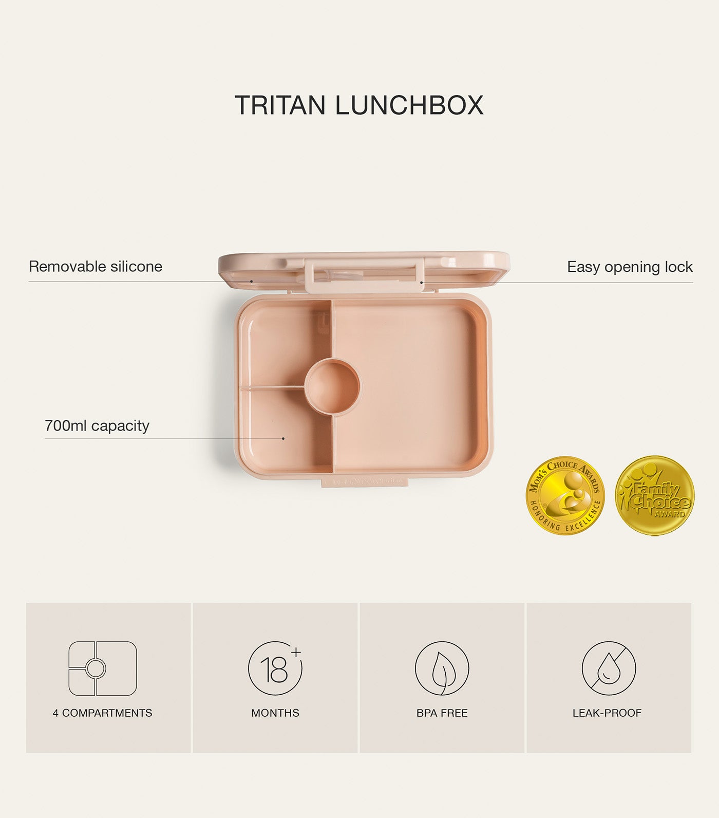 Incredible Tritan Lunchbox with 4 Compartments Vehicle
