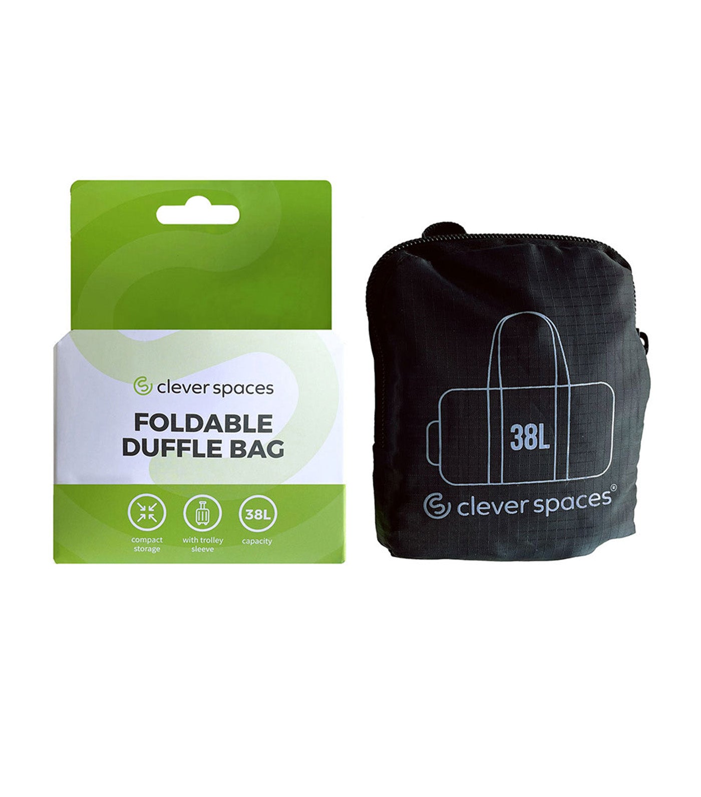 Foldable Duffel Bag 38L Black