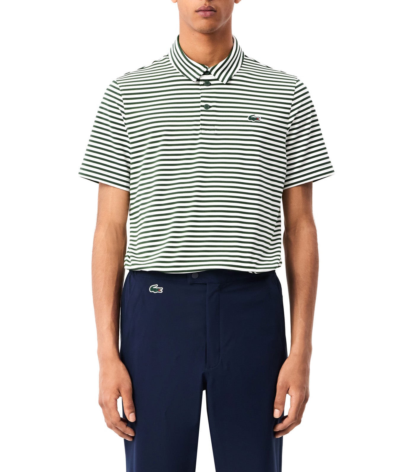 Ultra-Dry Anti-Uv Stretch Golf Polo Shirt Green/Argentine Blue