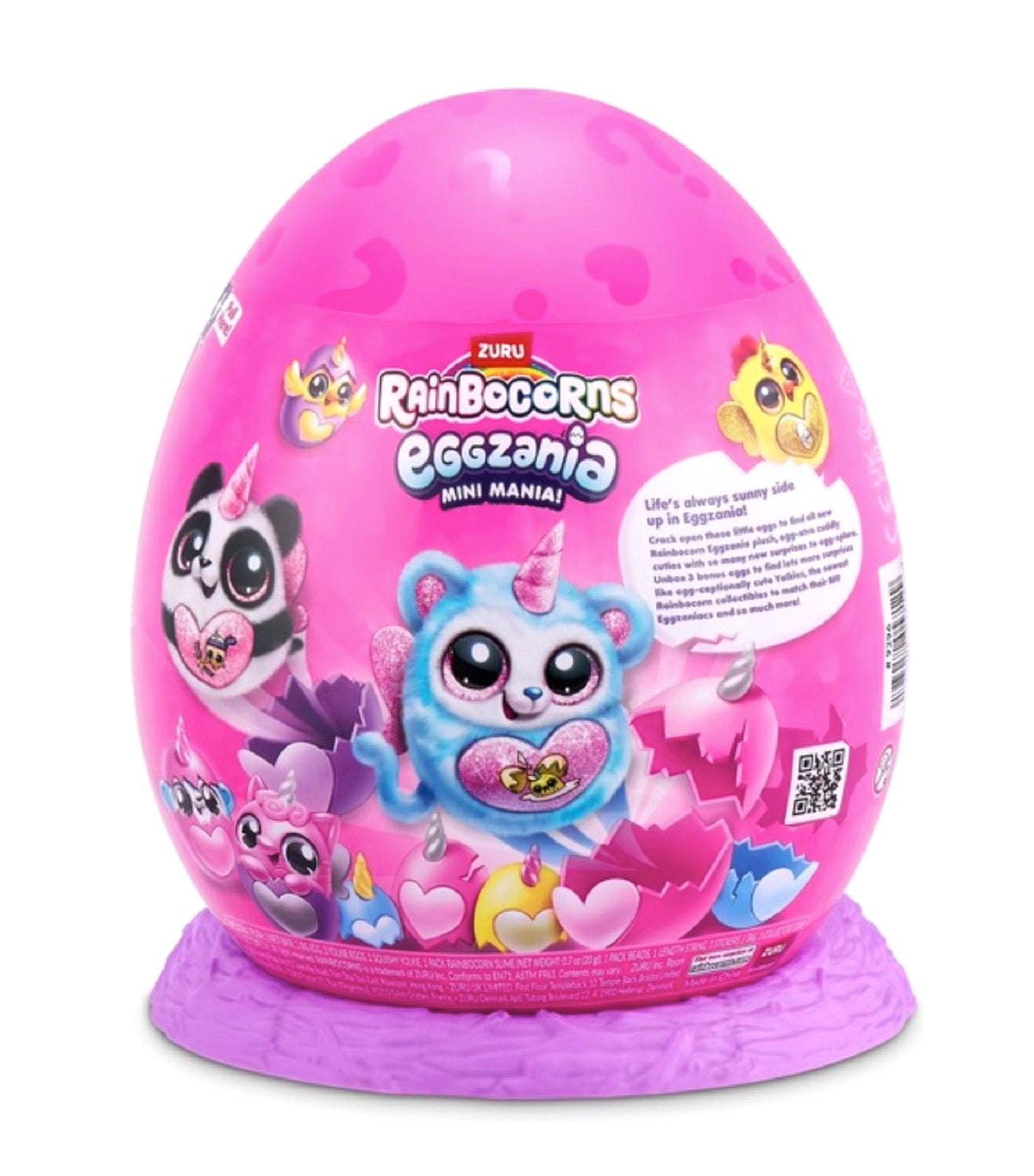 Eggzania Mini Mania Series 1 White Horn, Pink