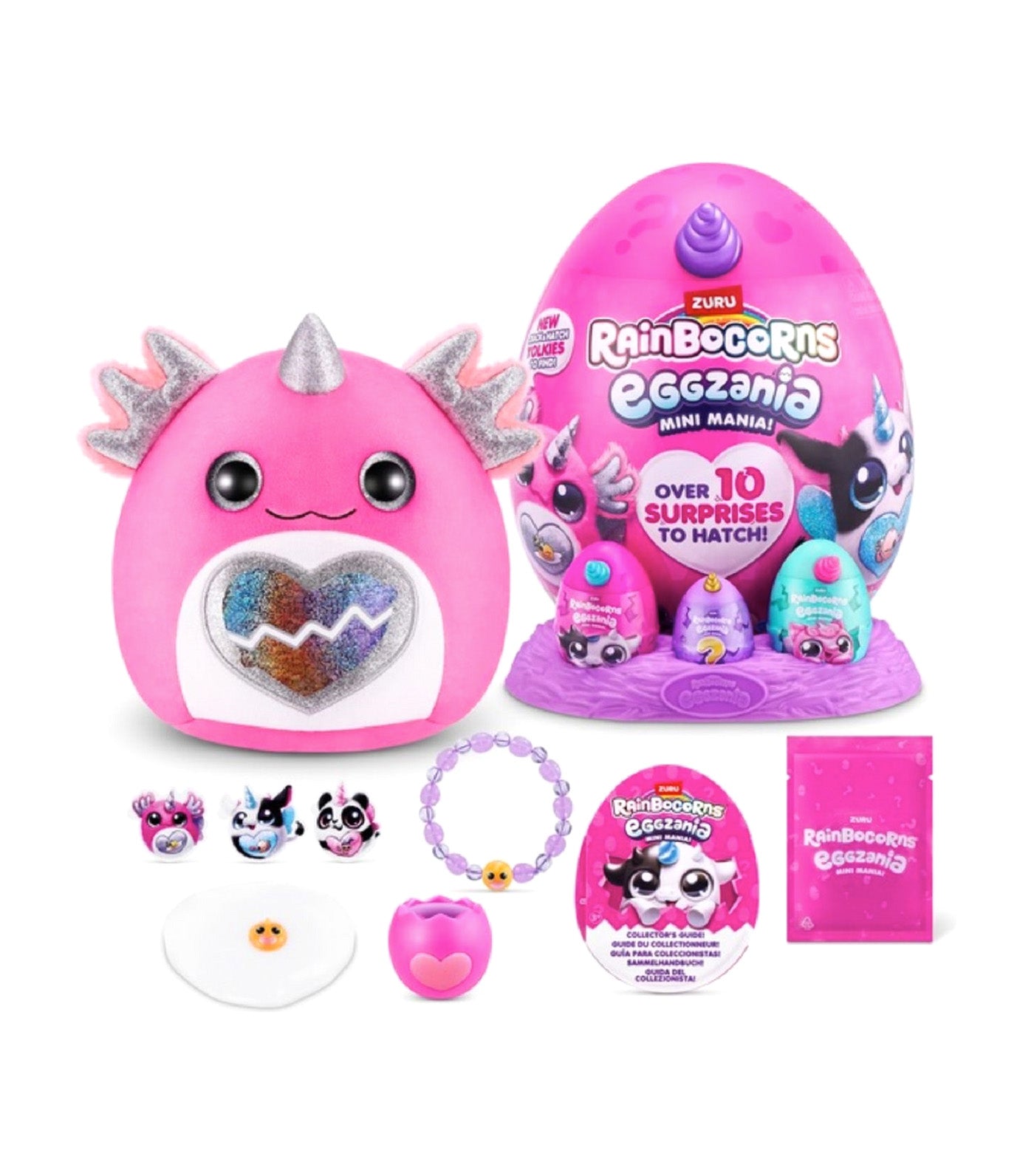 Eggzania Mini Mania Series 1 Purple Horn, Pink