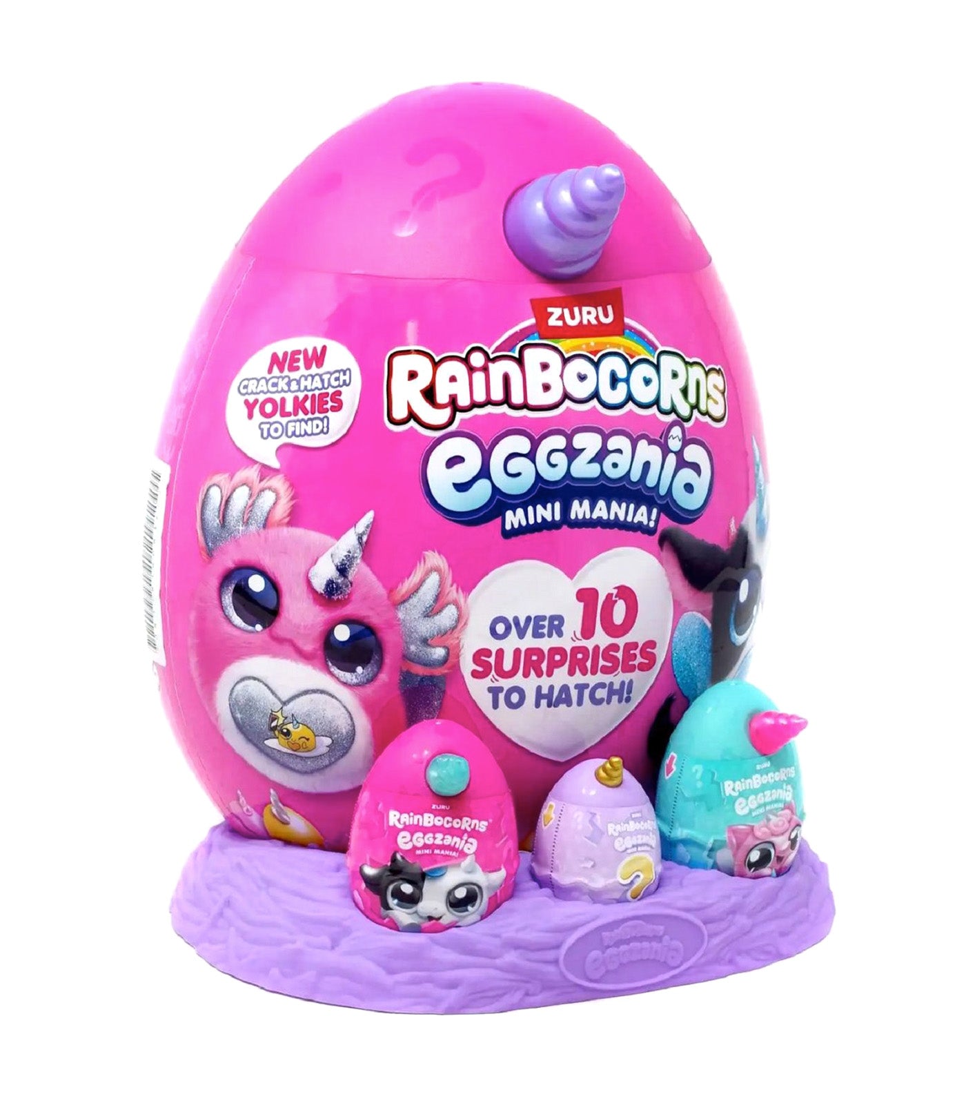Eggzania Mini Mania Series 1 Purple Horn, Pink