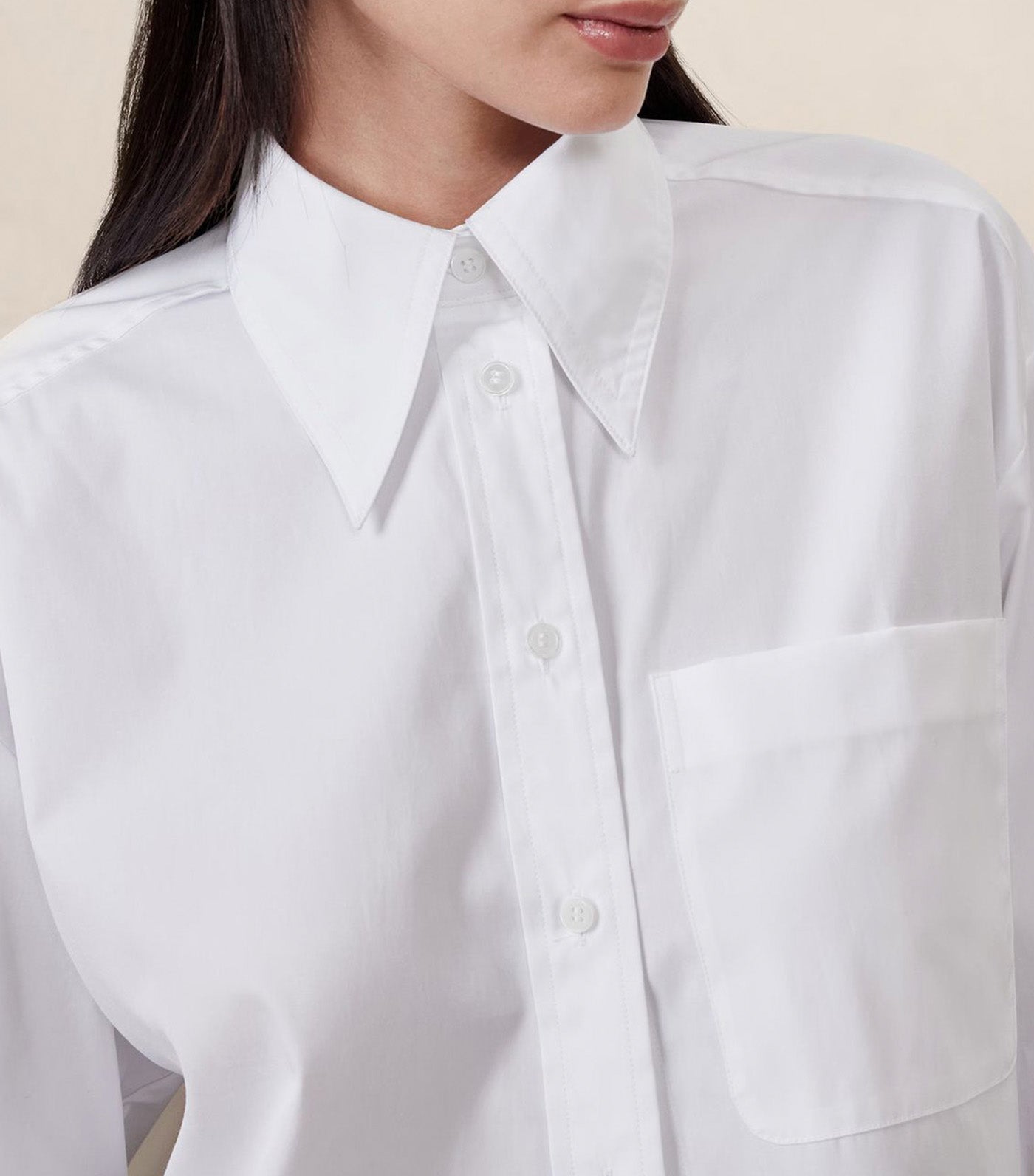 The Boxy Crop Shirt White