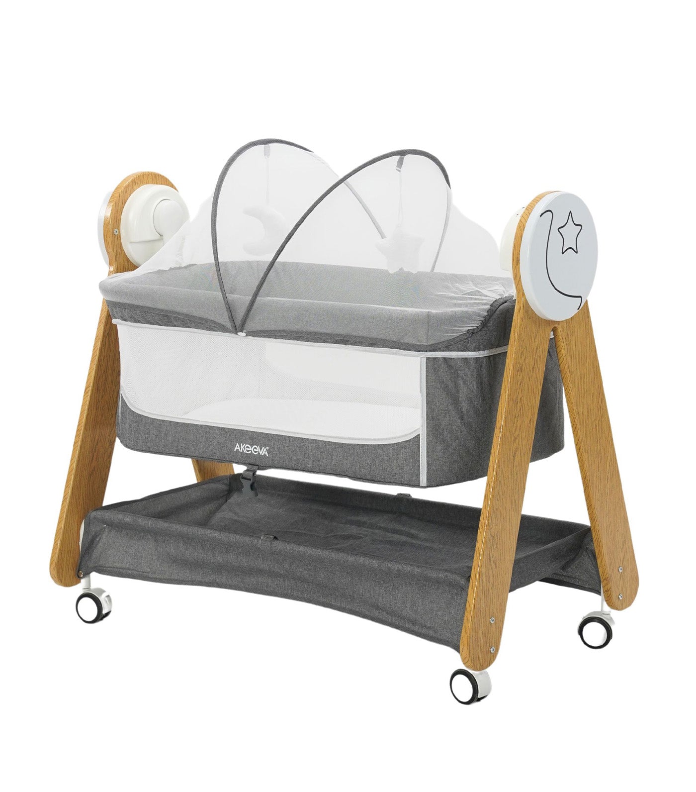 Classique Autosway Swing Crib Dark Gray