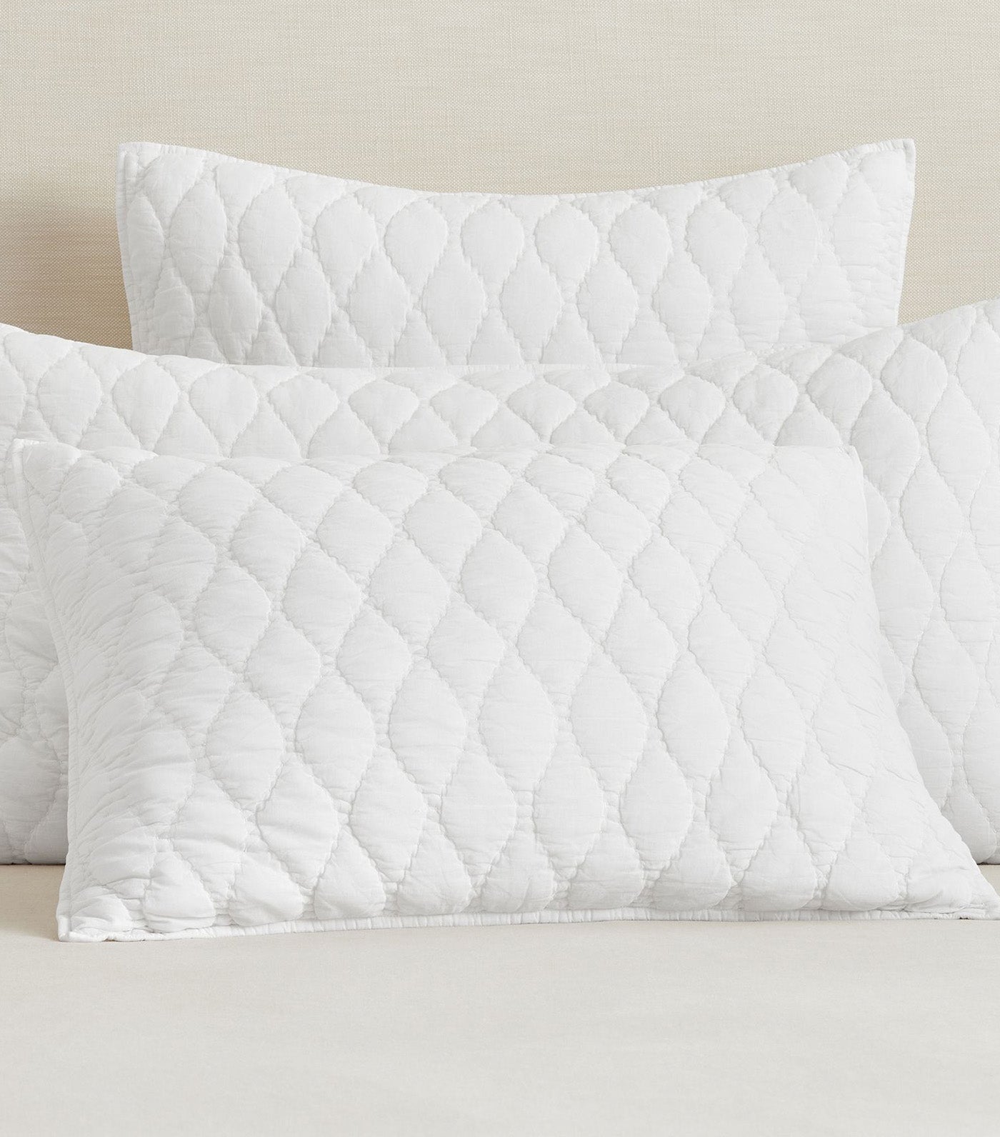 Cocoon Voile Quilted Sham White